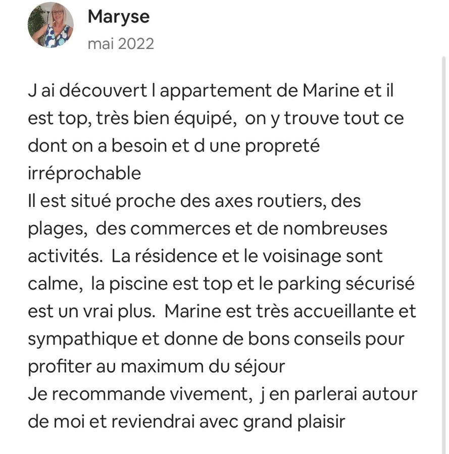 Appartement 2 Pieces En Rez De Jardin Avec Parking Et Piscine Villeneuve-Loubet Zewnętrze zdjęcie